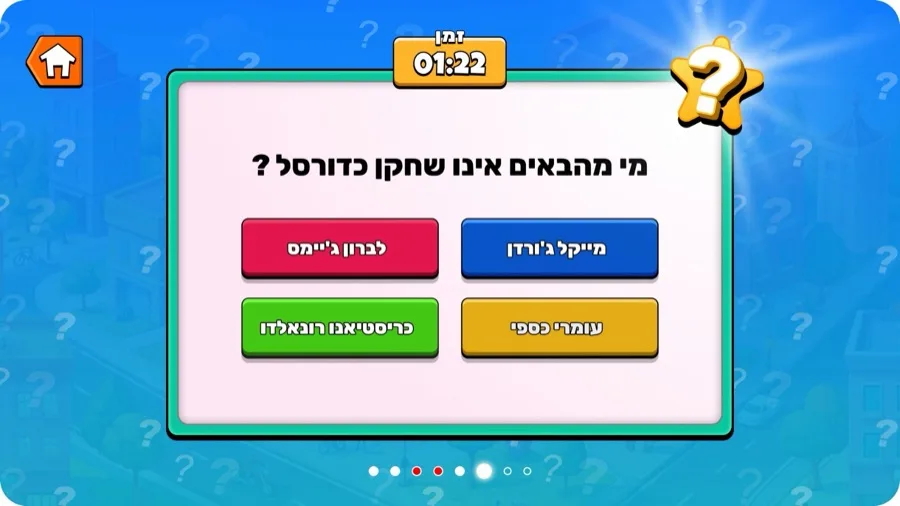 חידון כיתתי על מסך גדול במסגרת פעילות שבוע גלישה בטוחה