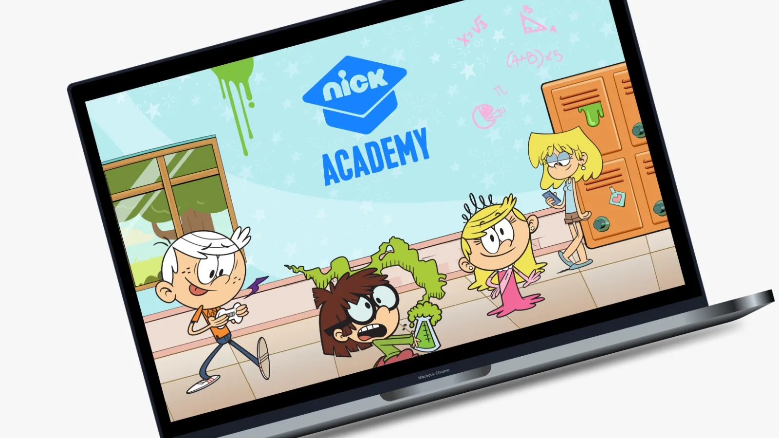 סביבת הלמידה של NickAcademy על מחשב נייד, מסך שמשמש ללמידה פעילה